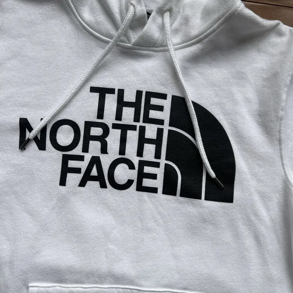 The North Face Hoodie White Pullover Sweatshirt Mens Small /Graphic Logo Hooded